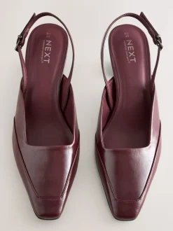 Rouge bordeaux - Chaussures à talons Forever Comfort® à bout carré et bride arrière