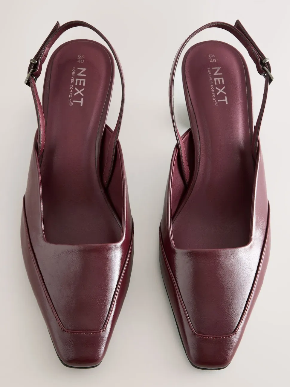 Rouge bordeaux - Chaussures à talons Forever Comfort® à bout carré et bride arrière