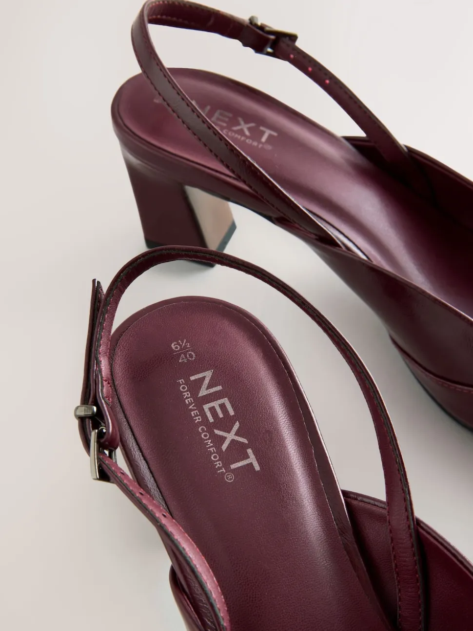 Rouge bordeaux - Chaussures à talons Forever Comfort® à bout carré et bride arrière