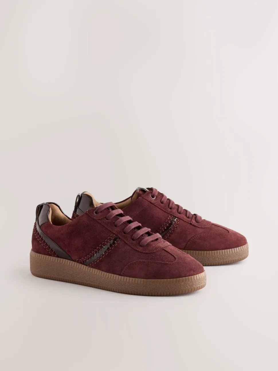 Rouge bordeaux - Forever Comfort® Leather Chunky Sole À lacets Trainers