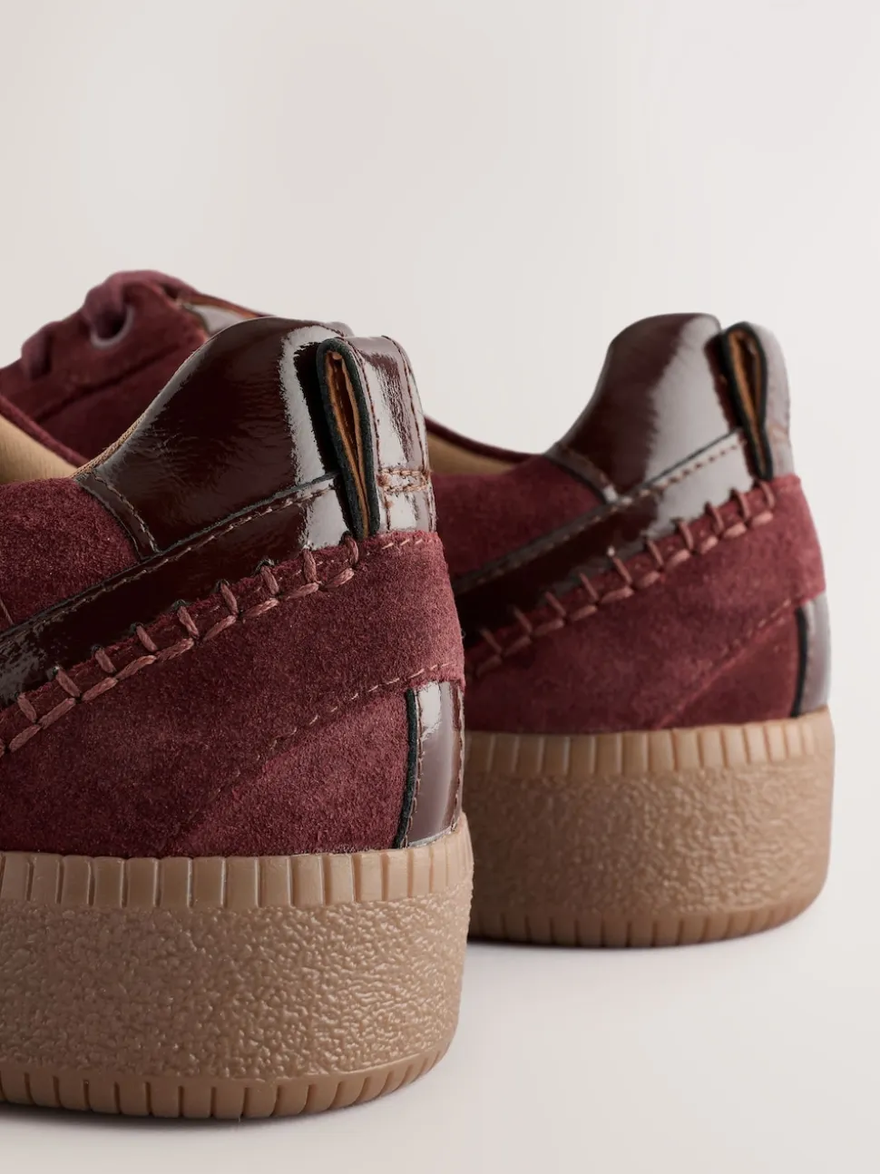 Rouge bordeaux - Forever Comfort® Leather Chunky Sole À lacets Trainers