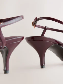 Rouge bordeaux - Forever Comfort® Kitten heel à lanières multiples et boucles