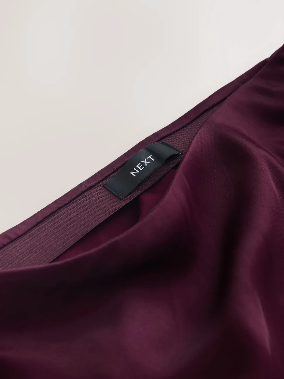 Rouge bordeaux - Jupe Midi Satin