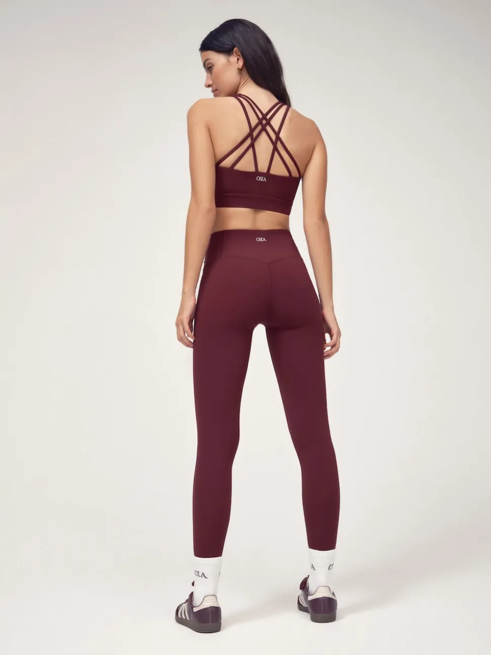 Rouge bordeaux - Legging OSIA taille Signature