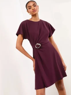 Rouge bordeaux - Lipsy Robe mini patineuse avec détail matériel