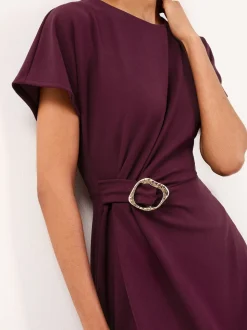 Rouge bordeaux - Lipsy Robe mini patineuse avec détail matériel