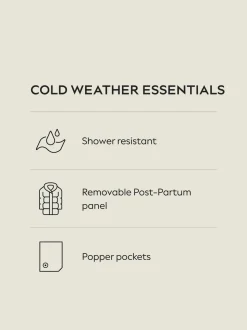 Rouge bordeaux - Manteau de grossesse Résistant à la douche
