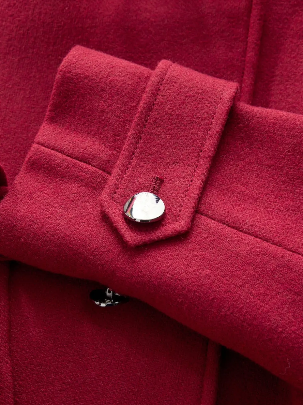 Rouge bordeaux - Manteau habillé à col cheminée