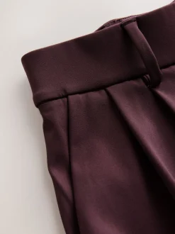 Rouge bordeaux - N. Premium Pantalons Habillés Jambe large en jersey