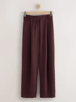 Rouge bordeaux - Pantalon ample à dos élastique