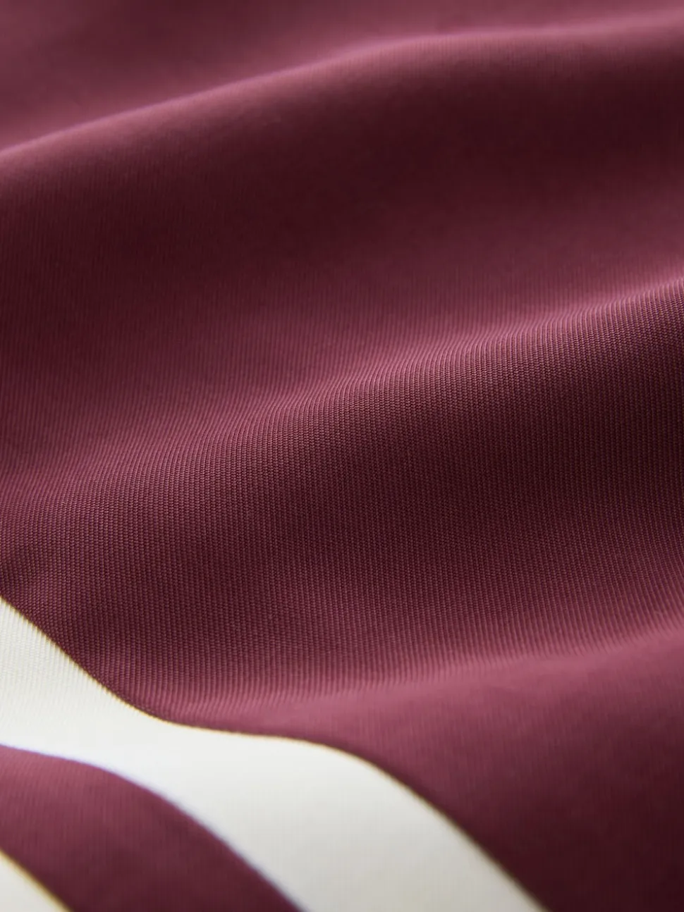Rouge bordeaux - Pantalon large à bande latérale