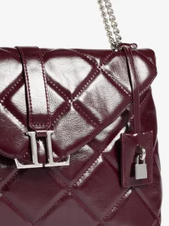 Rouge bordeaux - Sac épaule Lipsy matelassé avec chaîne