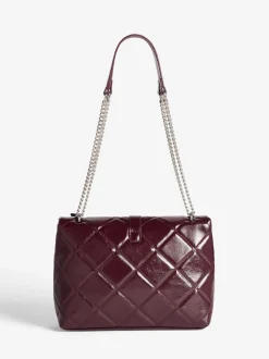Rouge bordeaux - Sac épaule Lipsy matelassé avec chaîne