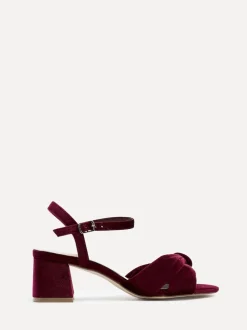 Rouge bordeaux - Sandales Linzi Charlotte à talons carrés avec nœud sur le devant