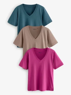 Rouge/bleu sarcelle - Lot de t-shirts manches courtes manches courtes 3