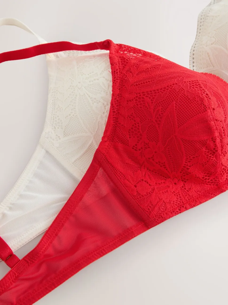 Rouge/crème - Lot de soutiens-gorge-gorge 2 détails en dentelle Ultimate Comfort