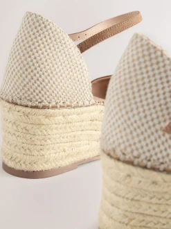 sable - Espadrilles à plateforme fermée et à bout compensé