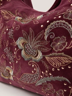 Sac bandoulière souple brodé Monsoon Lily