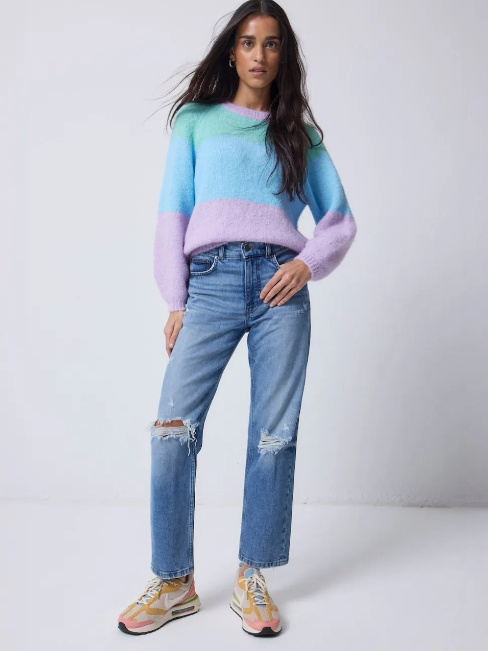 SCAMP & DUDE Pull duveteux Colour Block