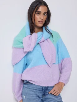 SCAMP & DUDE Pull duveteux Colour Block