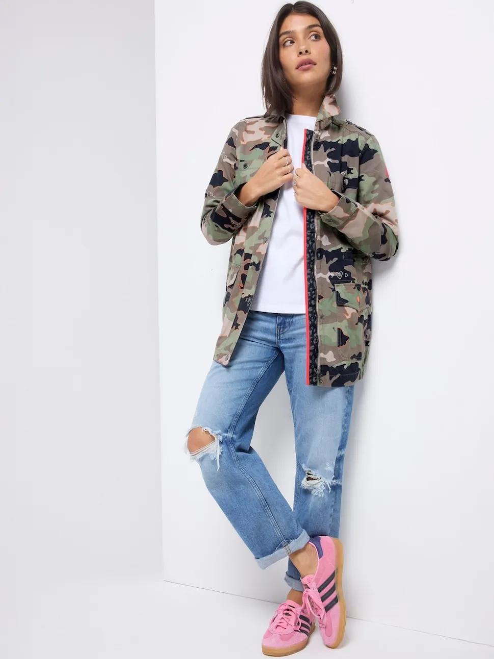 SCAMP & DUDE Shacket imprimé camouflage en coton