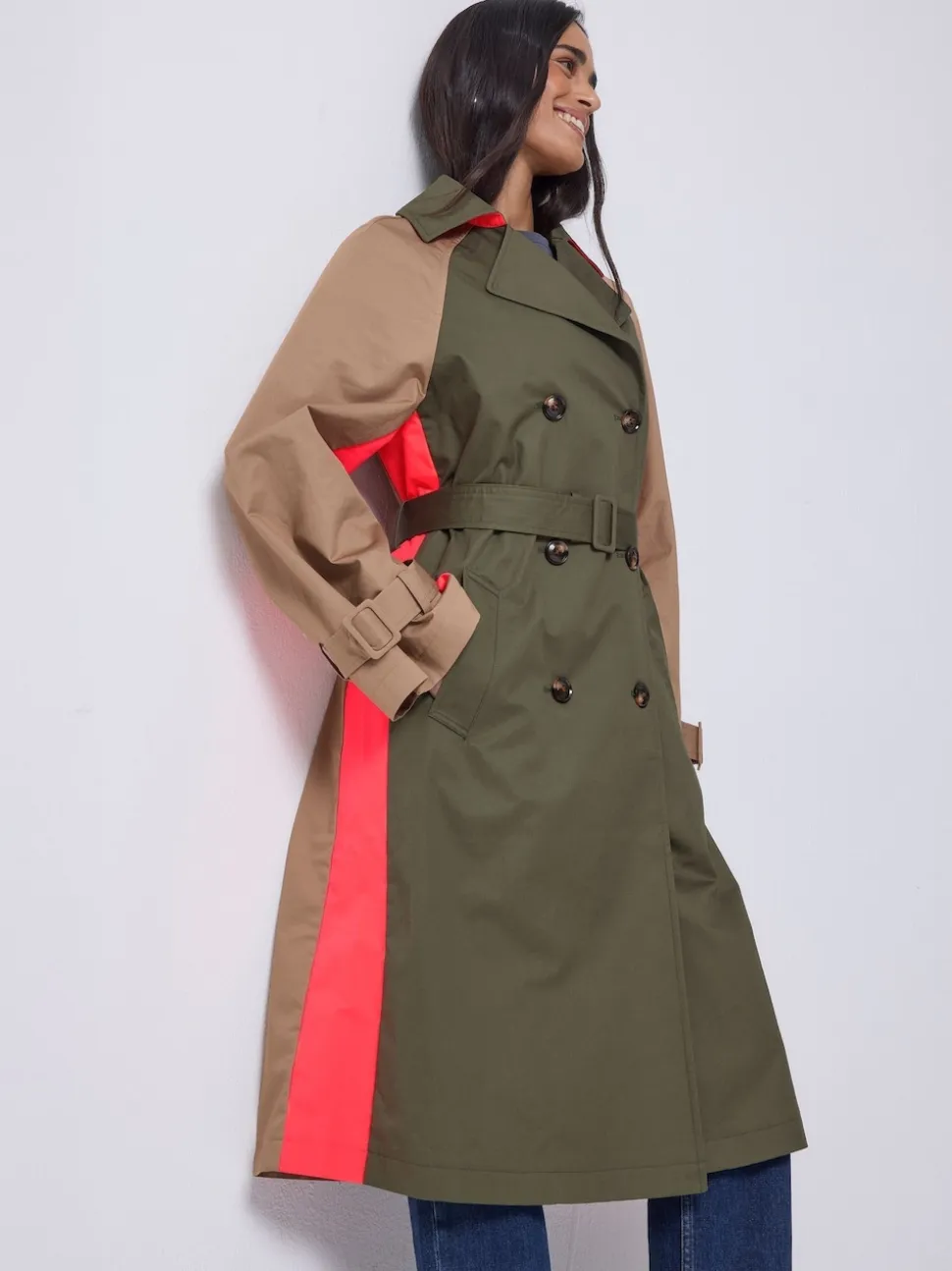 SCAMP & DUDE Trench Color-block
