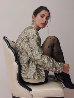 Sequin argenté - bomber