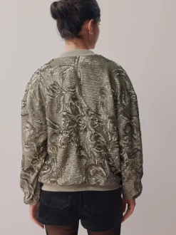 Sequin argenté - bomber