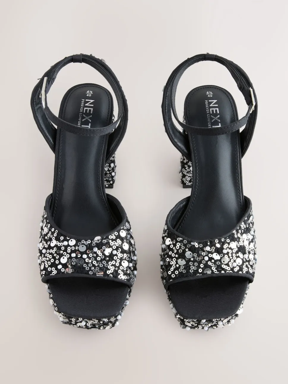Sequins - Sandales à talons carrés à sequins Forever Comfort®