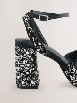 Sequins - Sandales à talons carrés à sequins Forever Comfort®