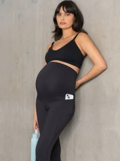 Seraphine Black Bump & Back Support Maternité Leggings noirs