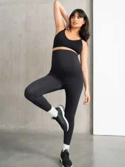 Seraphine Black Bump & Back Support Maternité Leggings noirs