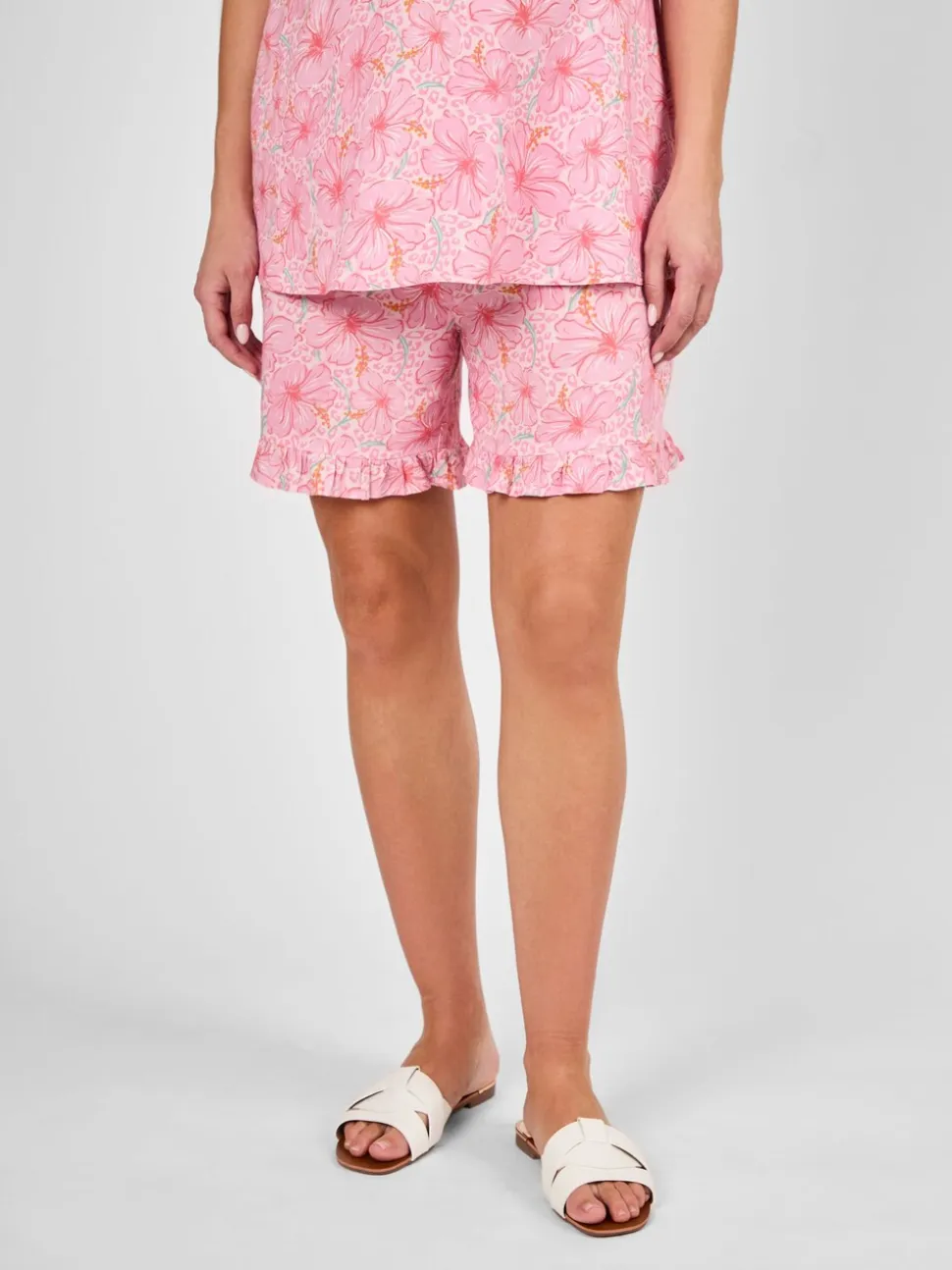 Short de maternité JoJo Maman Bébé à fleurs et volants