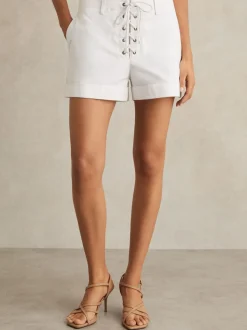 Short Reiss Clement en coton à lacets
