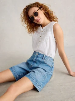 Short White Stuff Tia en jean