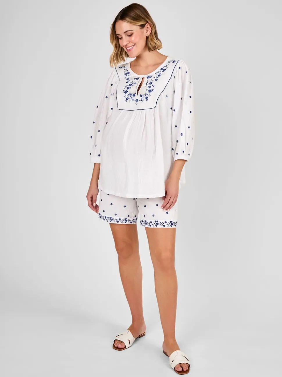 Shorts de maternité JoJo Maman Bébé brodé
