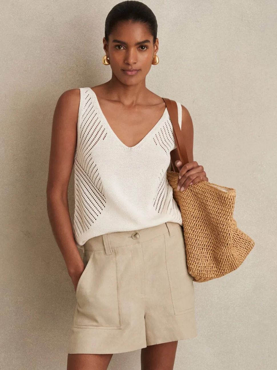 Shorts en lin Reiss Ashby