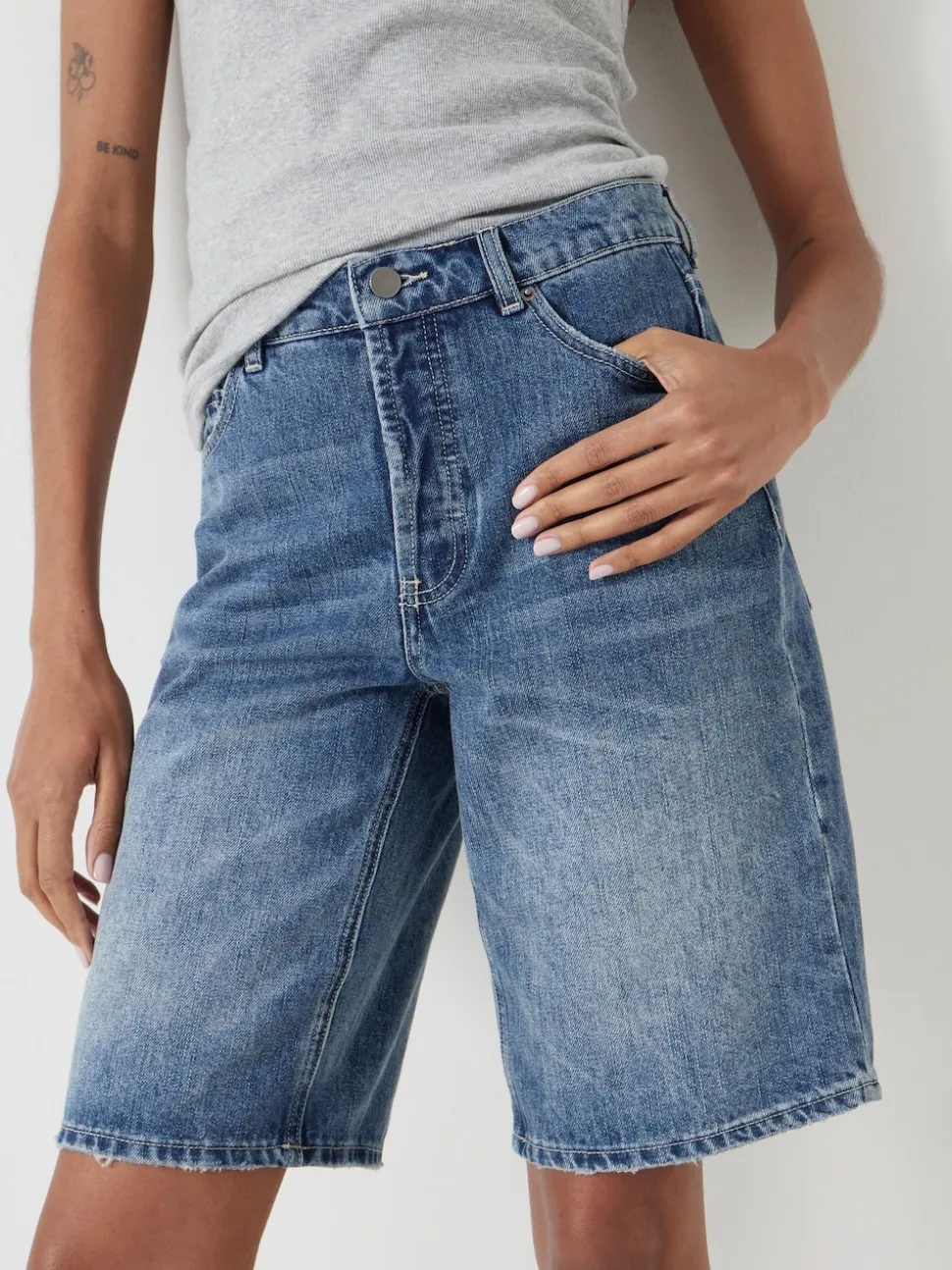 Shorts Hush Boyfriend Long Denim 100% coton