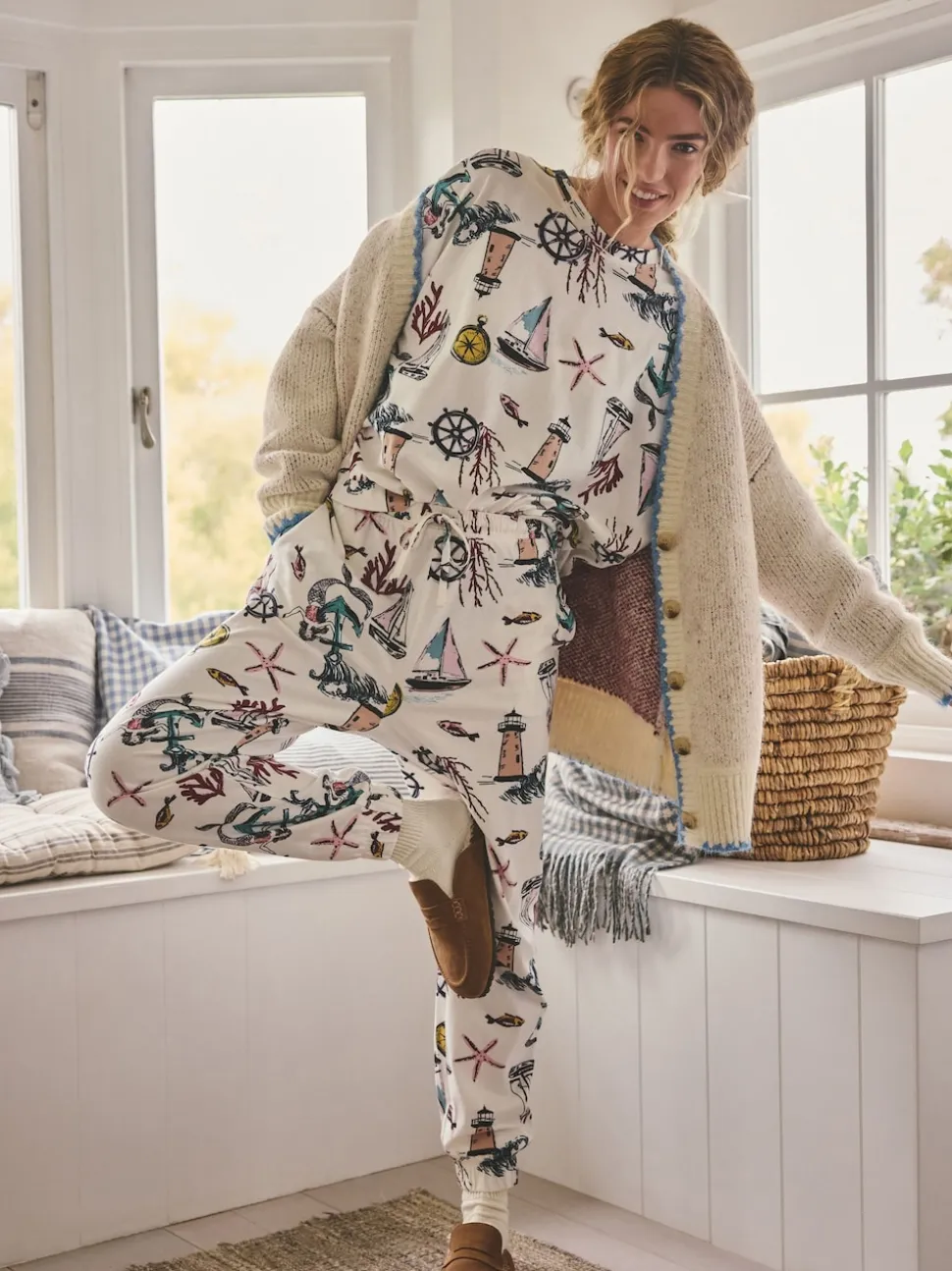 Sirène crème - Pyjama à manches longues