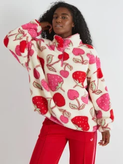 Skinnydip Polaire longue cerise et fraise