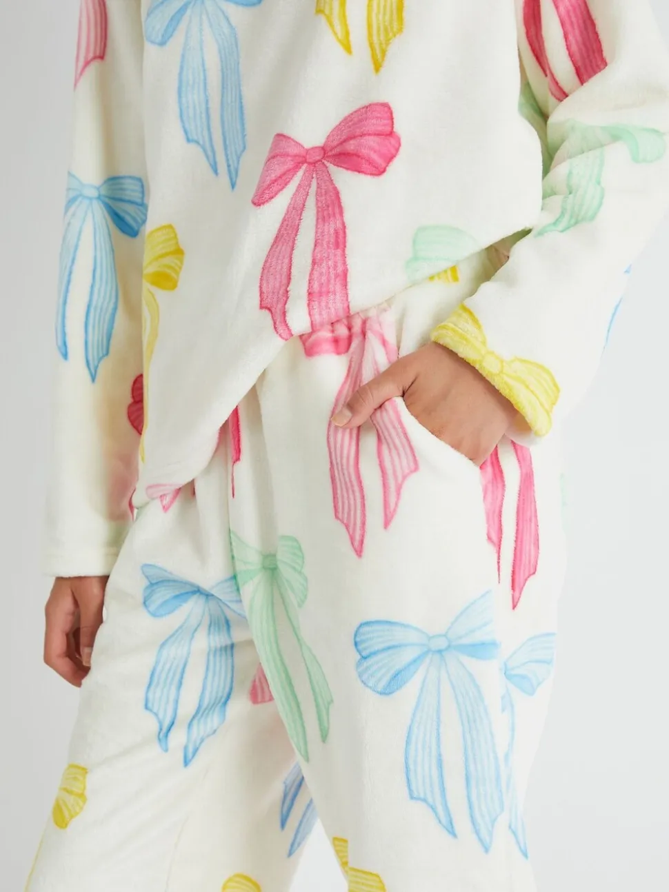 Skinnydip pyjama multicolore en polaire Bow Twosie