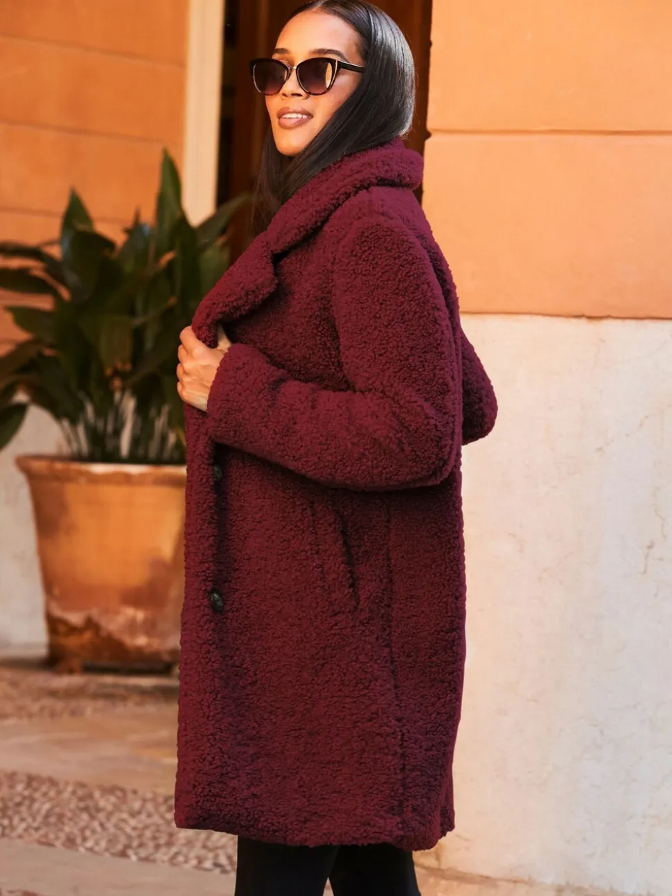 Sosandar Manteau Borg Super Cosy