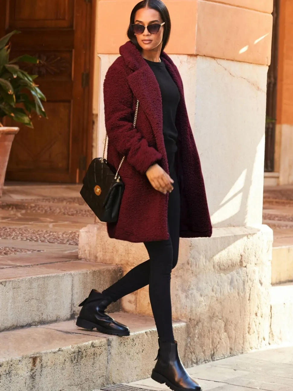 Sosandar Manteau Borg Super Cosy