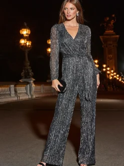 Sosandar Sparkle Plisse Wrap Front Ample Combinaison