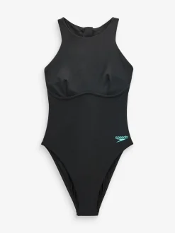 Speedo Maillot de bain Racer Zip avec Built dans Swim Soutiens-gorge