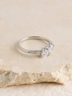 Sterling Argent - Bague cœur entrelacé