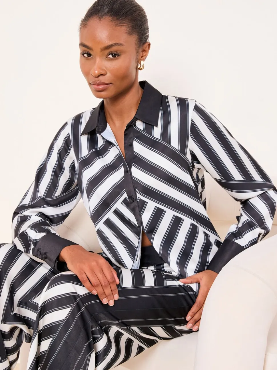 Stripe Monochrome - Chemise Lipsy
