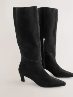 Suede noire - Bottes à talons Forever Comfort® à bout pointu
