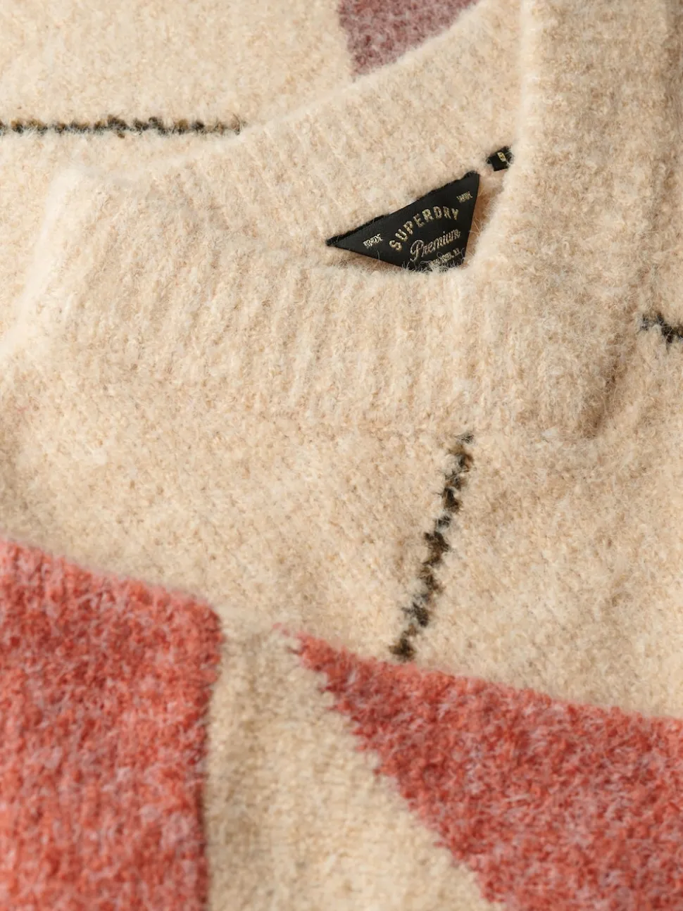 Superdry pull oversize à col en V Argyle