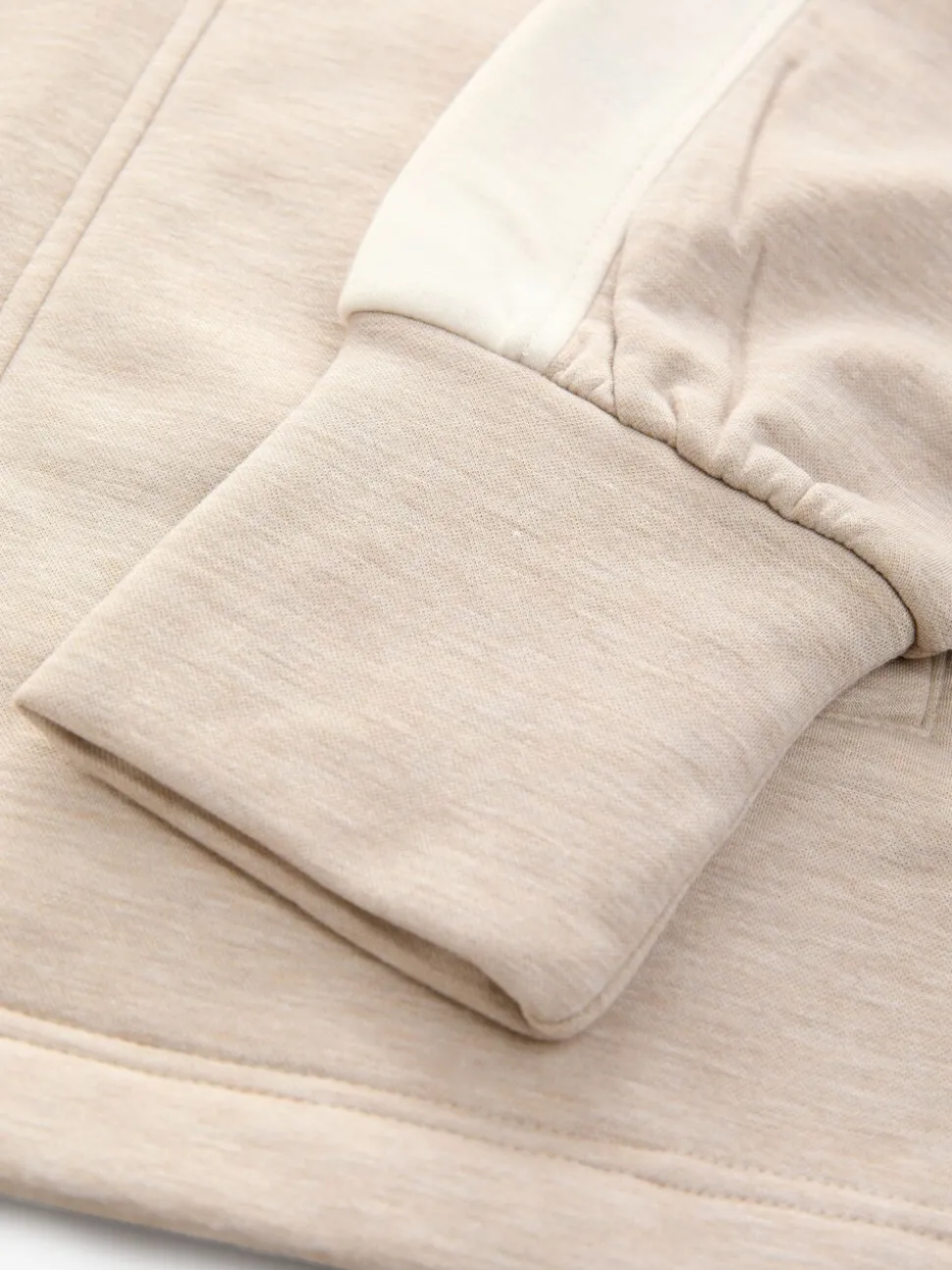 Sweat à capuche B by Ted Baker écru zippé coupe longue